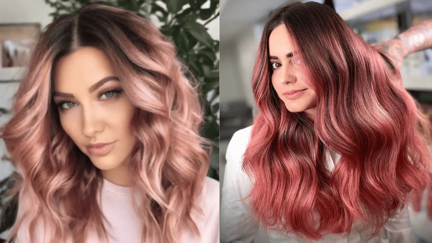 rose gold hair color image